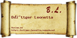 Böttger Leonetta névjegykártya